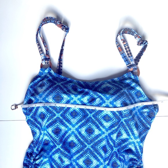 NEW CROFT & BARROW Tankini Swimsuit Top Blue Size6 - Picture 10 of 16